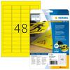 Isekleepuvad etiketid HERMA 8030, 45.7 x 21.2 mm, kollane, 1200 tk