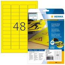 Isekleepuvad etiketid HERMA 8030, 45.7 x 21.2 mm, kollane, 1200 tk