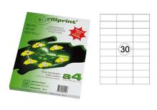 Etiketikleebised Rillstab RILLPRINT, 70 x 29.7 mm, A4, 30 kleebist lehel, 100 lehte