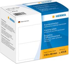 Kleebisetikett HERMA 4318, ristkülik, valge, 130 x 40 mm, 1000 tk