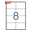 Isekleepuvad etiketid Apli, A4, 105 x 74 mm, 100 lehte, valge