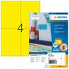 Etiketid HERMA 4396, A4, 105 x 148 mm, kollane, 400 tk