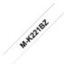 Etiketilint Brother M-K221BZ, 9 mm, must valgel, 800 cm