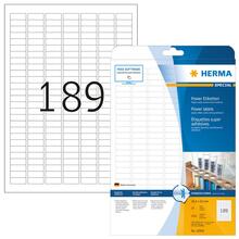 Etiketid Herma 10900, A4, 25.4 x 10 mm, valged, 4725 tk