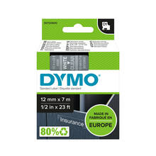 Etiketilint DYMO D1 S0720600, 12 mm x 7 m, valge läbipaistval