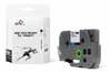 Etiketilint TB PRINT TBTB-TZE241, 18 x 8 mm, 800 cm, must valgel