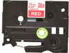 Kleepsulint Brother TZe-435, 24 mm, valge tekst punasel, 8 m