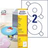 Isekleepuvad etiketid Apli Zweckform CD, A4, 117 mm, 100 lehte, valge