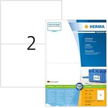 Etiketid HERMA Premium A4, 210 x 148 mm, valge, matt paber, 400 tk