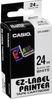 Markeerimisteip Casio XR-24 EC 1, 24 mm, must valgel