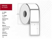 Etiketid Capture CA-76058, 89 x 25 mm, Core 76 mm, termosiire