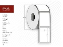 Etiketid Capture CA-LB3026, 102 x 76 mm, valge, 25 mm core