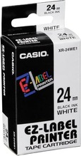 Markeerimisteip Casio XR-24 EC 1, 24 mm, must valgel