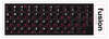 Kleebised klaviatuurile Fusion Accessories Laminated Stickers RU/ENG, must/punane