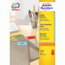 Kleebisetiketid Avery Zweckform 3456, A4, 105 x 148 mm, punane, 400 tk