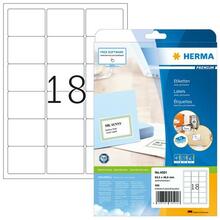 Aadressisildid HERMA Premium A4, 63.5 x 46.6 mm, valge, 450 tk