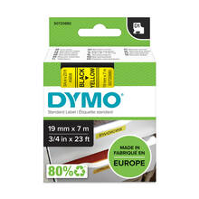 Lint DYMO D1 S0720880, 19 mm x 7 m, must kollasel