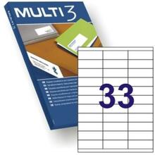 Isekleepuvad etiketid Multi 3, A4, 70 x 25.4 mm, 100 lehte, valged
