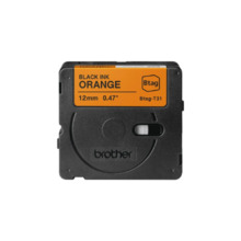 Etiketilint Brother BTAG-T31, 12 mm, must oranžil