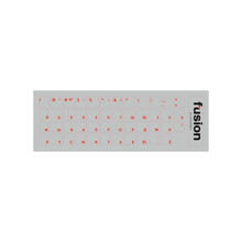Kleebised Fusion Accessories Laminated Stickers RU/ENG, läbipaistev/punane