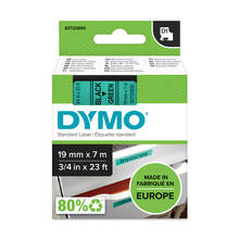 Etiketilint DYMO D1, 19 mm x 7 m, must/roheline, S0720890