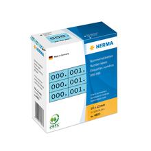 Isekleepuvad numbrisildid Herma 4803, 10 x 22 mm, must/sinine, 1000 tk