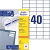 Kleebisetiketid Avery Zweckform 3651, A4, 52.5 x 29.7 mm, 100 lehte, valge