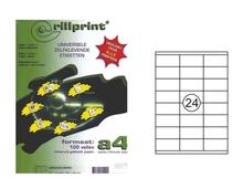 Etiketikleebised Rillstab Rillprint, 70 x 35 mm, A4, 24 kleebist lehel, 100 lehte