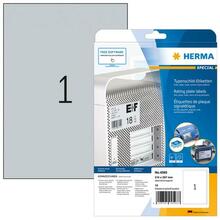 Isekleepuv etikett HERMA 4593, A4, 210 x 297 mm, hõbe, 10 tk