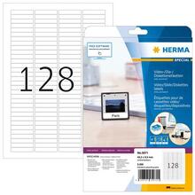 Kleebisetiketid Herma 5071, 43.2 x 8.5 mm, valge, matt paber, 3200 tk