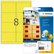 Kleebisetikett HERMA 5144, ümardatud ristkülik, kollane, 99.1 x 67.7 mm, 160 tk