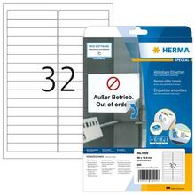 Etiketid HERMA 4209, A4, valge, kleebitav, 800 tk