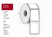 Etiketid Capture Label Core 25, 76 x 38 mm, valge, 810 tk