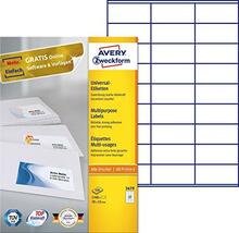 Kleebisetiketid Avery Zweckform, A4, 70 x 32 mm, 27 etiketti lehel, 100 lehte, valge