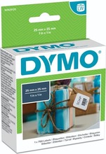 Etiketid DYMO S0929120, 25 x 25 mm, valge, 750 tk