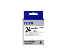 Kleeplint Epson LK-6WBN, 24 mm, must/valge