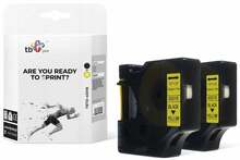 Etiketilint TB Print TBTD-45018, 12 x 7 mm, must/kollane, 2 tk