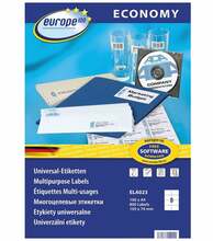 Kleebisetiketid Avery Zweckform Economy Europe100, A4, 105 x 74 mm, valge, 100 lehte