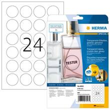 Isekleepuvad etiketid HERMA 8023, 40 mm, läbipaistvad, 600 tk