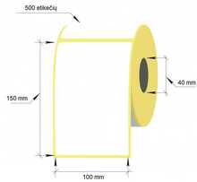 Isekleepuvad etiketid Thermal Eco, 100 x 150 mm, valge, 500 tk