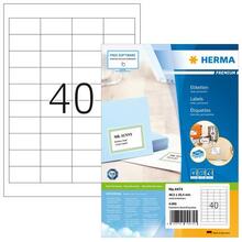 Etiketid HERMA 4474, A4, 48.5 x 25.4 mm, valge, 4000 tk
