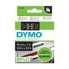 Kleepkirjalint DYMO D1 45811, 19 mm x 7 m, valge/must