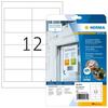 Isekleepuv etikett HERMA 4574, valge, eemaldatav, 240 tk