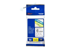 Lamineeritud kleeplint Brother TZE-111, 8 m, 6 mm, must läbipaistval