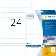Etiketid HERMA 4389, A4, 66 x 33.8 mm, valge, 600 tk