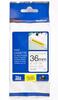 Kleebisprinteri lint Brother TZe-S261, 36 mm, must valgel