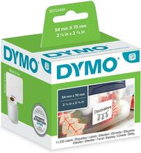 Etiketid DYMO S0722440, 54 x 70 mm, valge, 320 tk