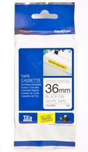 Kleebisprinteri lint Brother TZe-S261, 36 mm, must valgel