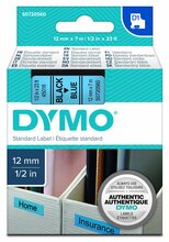 Etiketilint DYMO D1 S0720560, 12 mm x 7 m, must sinisel