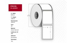 Etiketid Capture CA-LB3003, 100 x 100 mm, 102 mm diameeter, termiline, valge